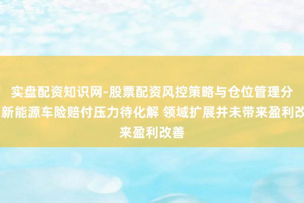 实盘配资知识网-股票配资风控策略与仓位管理分析 新能源车险赔付压力待化解 领域扩展并未带来盈利改善